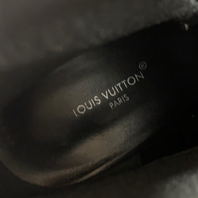 ルイヴィトン LOUIS VUITTON ボブールライン モノグラム ブーツ ショートブーツ 靴 シューズ レザー ブラック ロゴ サイドゴア アンクルブーツ