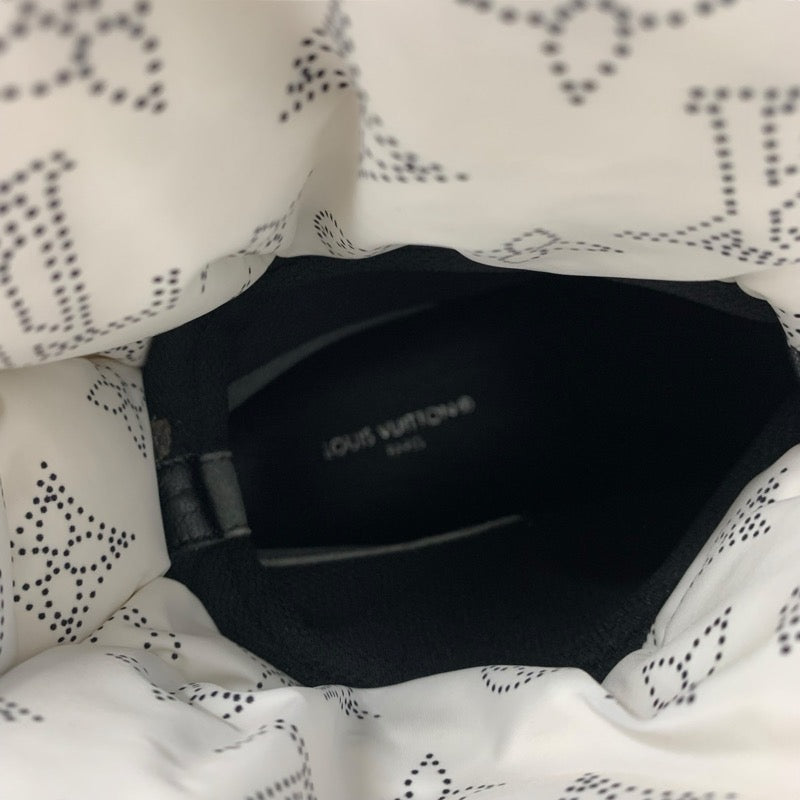 ルイヴィトン LOUIS VUITTON ピローライン モノグラム ブーツ ショートブーツ 靴 シューズ ナイロン ホワイト ブラック 未使用 アンクルブーツ