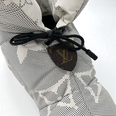 ルイヴィトン LOUIS VUITTON ピローライン モノグラム ブーツ ショートブーツ 靴 シューズ ナイロン ホワイト ブラック 未使用 アンクルブーツ