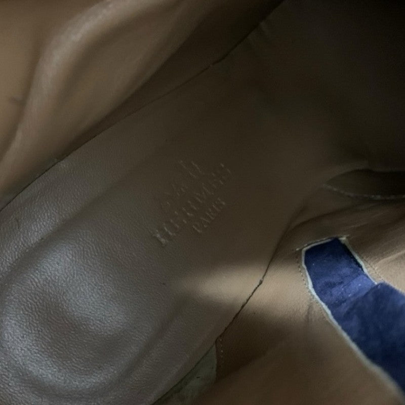 エルメス HERMES ジュウーズ ブーツ ショートブーツ 靴 シューズ スエード ネイビー シルバー ケリー金具