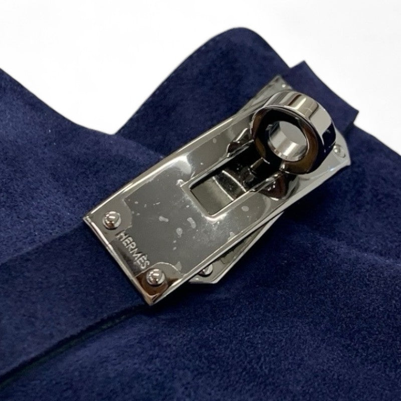 エルメス HERMES ジュウーズ ブーツ ショートブーツ 靴 シューズ スエード ネイビー シルバー ケリー金具