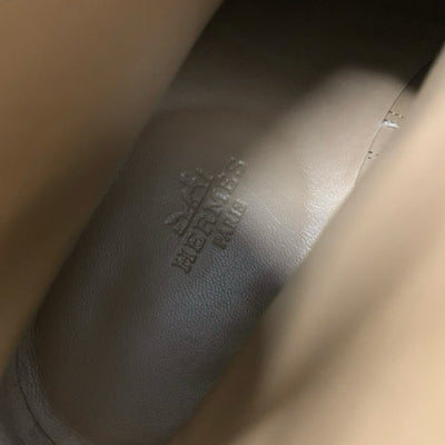 エルメス HERMES ネオ ブーツ ショートブーツ 靴 シューズ レザー ブラウン シルバー ケリー金具