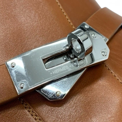 エルメス HERMES ネオ ブーツ ショートブーツ 靴 シューズ レザー ブラウン シルバー ケリー金具