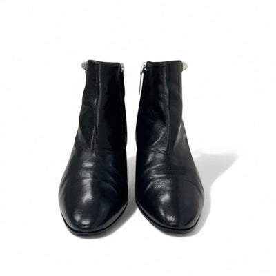 エルメス HERMES ブーツ ショートブーツ 靴 シューズ レザー ブラック 黒 シルバー コリエドシアン スタッズ