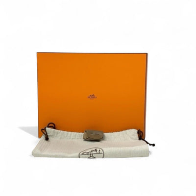 エルメス HERMES フレンチー ブーツ ショートブーツ 靴 シューズ スエード ブラウン シルバー 未使用 ケリー金具