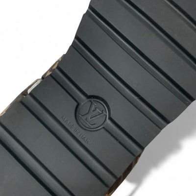 ルイヴィトン LOUIS VUITTON ピローライン モノグラム ブーツ ショートブーツ 靴 シューズ ナイロン ブラウン マルチカラー フォルナセッティ アンクルブーツ