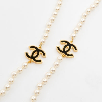シャネル CHANEL ネックレス ペンダント チョーカー ゴールド ホワイト ブラック ココマーク ロングネックレス