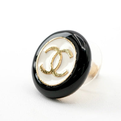 シャネル CHANEL ピアス イヤリング ゴールド ブラック ホワイト ココマーク サークル