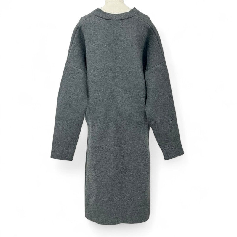 ロエベ LOEWE トップス グレー ドレープコート ロングカーディガン ワンピース