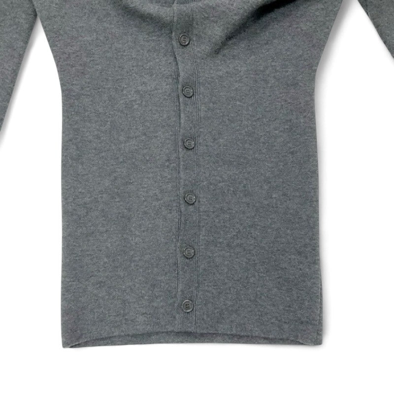 ロエベ LOEWE トップス グレー ドレープコート ロングカーディガン ワンピース