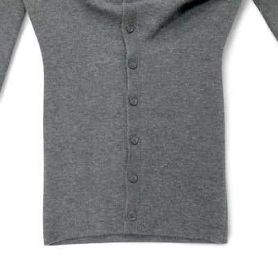 ロエベ LOEWE トップス グレー ドレープコート ロングカーディガン ワンピース