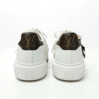 ルイヴィトン LOUIS VUITTON タイムアウトライン モノグラム スニーカー 靴 シューズ レザー ホワイト ブラウン チャーム