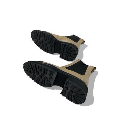 シャネル CHANEL ブーツ ショートブーツ 靴 シューズ レザー パテント ベージュ ブラック ココマーク サイドゴア