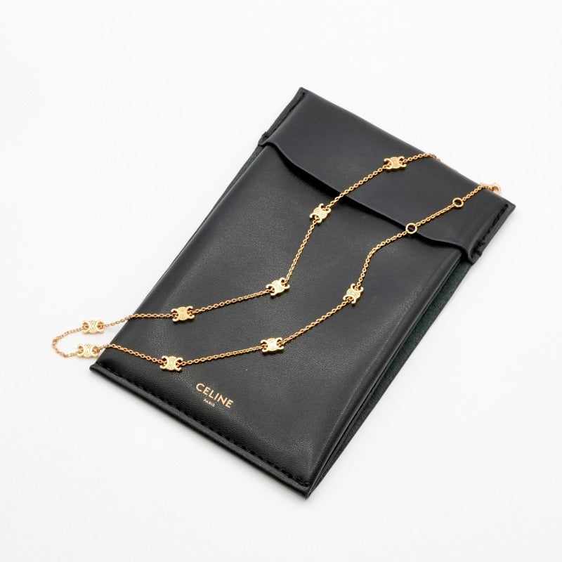 セリーヌ CELINE ネックレス ペンダント チョーカー ゴールド トリオンフ ミニトリオンフ