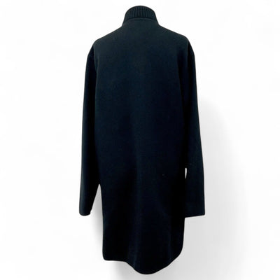 エルメス HERMES アウター ブラック リバーシブル ジップアップ バイアスH ニット コート