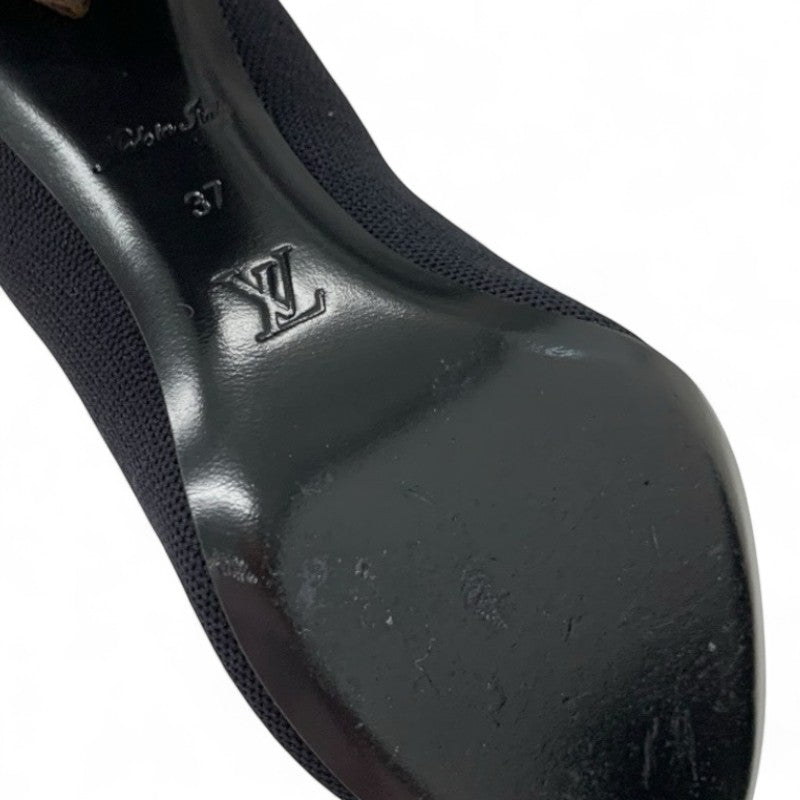 ルイヴィトン LOUIS VUITTON シルエットライン モノグラム ブーツ ショートブーツ 靴 シューズ ファブリック レザー ブラック ブラウン ニット アンクルブーツ ソックスブーツ