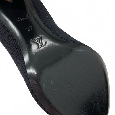 ルイヴィトン LOUIS VUITTON シルエットライン モノグラム ブーツ ショートブーツ 靴 シューズ ファブリック レザー ブラック ブラウン ニット アンクルブーツ ソックスブーツ