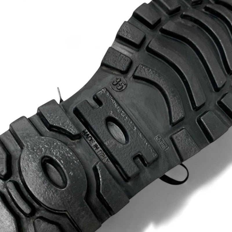 ロエベ LOEWE ブーツ ショートブーツ 靴 シューズ レザー ブラック 黒 ロゴ レースアップ コンバットブーツ