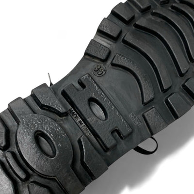 ロエベ LOEWE ブーツ ショートブーツ 靴 シューズ レザー ブラック 黒 ロゴ レースアップ コンバットブーツ