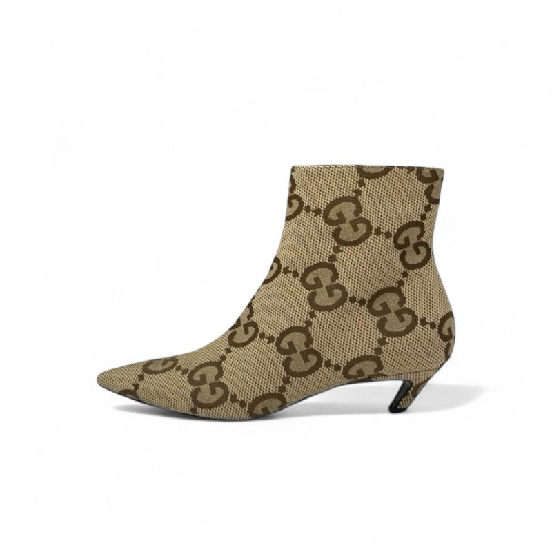 グッチ GUCCI ブーツ ショートブーツ 靴 シューズ キャンバス ベージュ ブラウン バレンシアガ GGキャンバス ロゴ ザハッカー プロジェクト