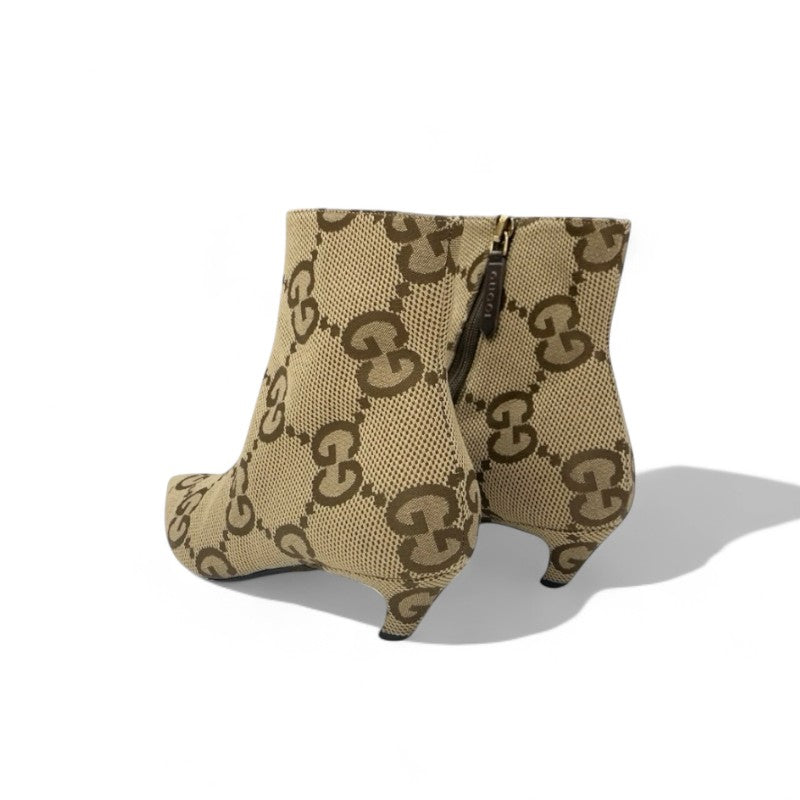 グッチ GUCCI ブーツ ショートブーツ 靴 シューズ キャンバス ベージュ ブラウン バレンシアガ GGキャンバス ロゴ ザハッカー プロジェクト