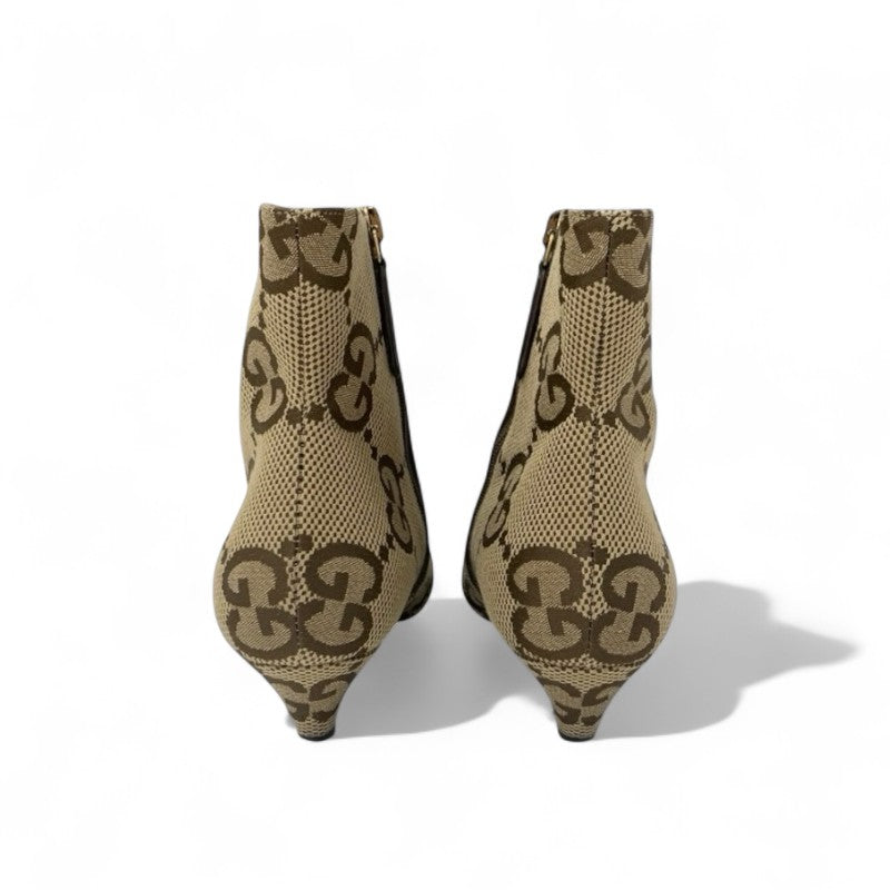 グッチ GUCCI ブーツ ショートブーツ 靴 シューズ キャンバス ベージュ ブラウン バレンシアガ GGキャンバス ロゴ ザハッカー プロジェクト