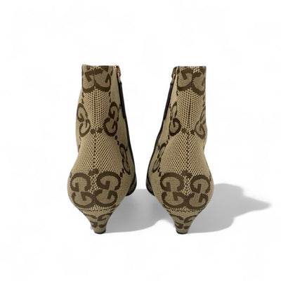 グッチ GUCCI ブーツ ショートブーツ 靴 シューズ キャンバス ベージュ ブラウン バレンシアガ GGキャンバス ロゴ ザハッカー プロジェクト