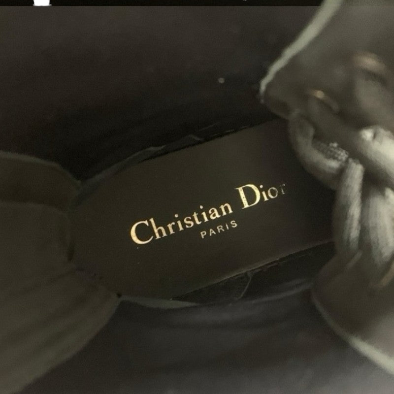 クリスチャンディオール CHRISTIAN DIOR アーケード ブーツ ショートブーツ 靴 シューズ レザー ブラック 黒 未使用 ロゴ レースアップ ジップ ミドルブーツ
