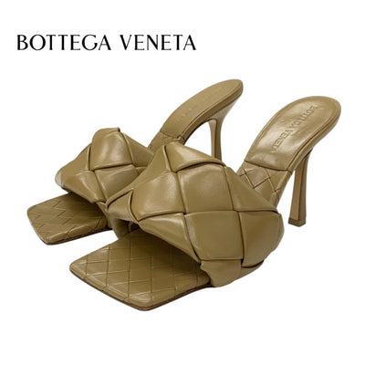 ボッテガヴェネタ BOTTEGAVENETA リド サンダル 靴 シューズ レザー ベージュ イントレチャート ミュール