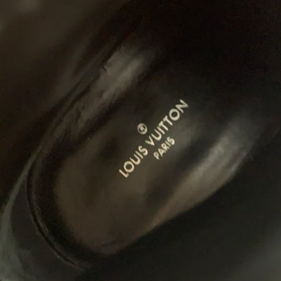 ルイヴィトン LOUIS VUITTON モノグラム ブーツ ショートブーツ 靴 シューズ レザー ブラック ブラウン 黒 ストラップ アンクルブーツ