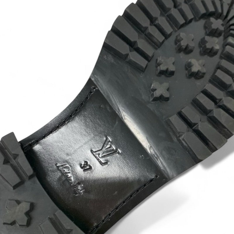 ルイヴィトン LOUIS VUITTON モノグラム ブーツ ショートブーツ 靴 シューズ レザー ブラック ブラウン 黒 ストラップ アンクルブーツ