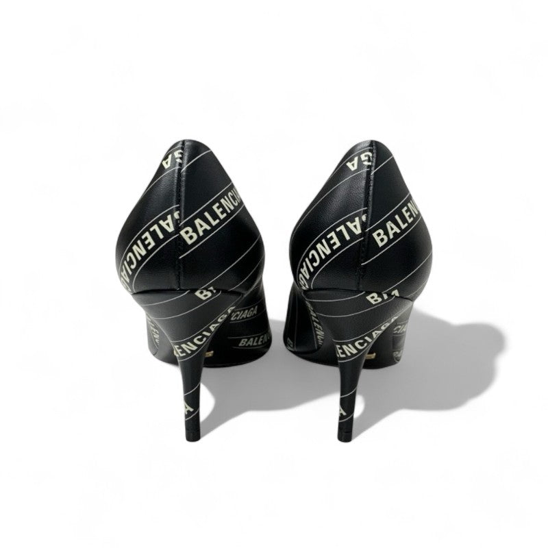 グッチ GUCCI パンプス 靴 シューズ レザー ブラック ホワイト 黒 ゴールド バレンシアガ コラボ ダブルG GGマーモント ロゴ