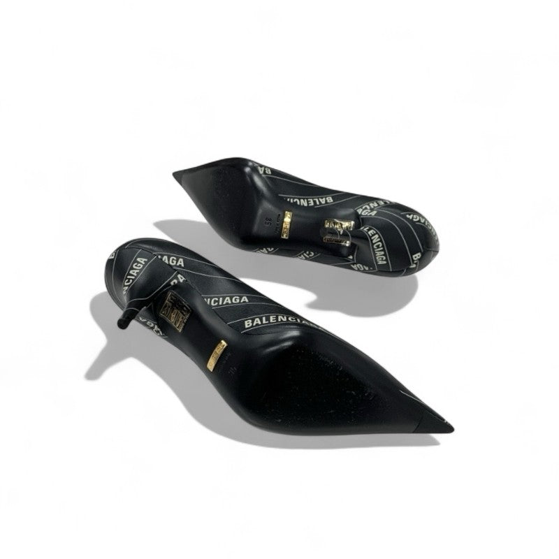 グッチ GUCCI パンプス 靴 シューズ レザー ブラック ホワイト 黒 ゴールド バレンシアガ コラボ ダブルG GGマーモント ロゴ