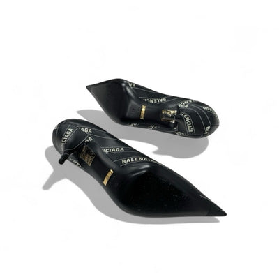 グッチ GUCCI パンプス 靴 シューズ レザー ブラック ホワイト 黒 ゴールド バレンシアガ コラボ ダブルG GGマーモント ロゴ