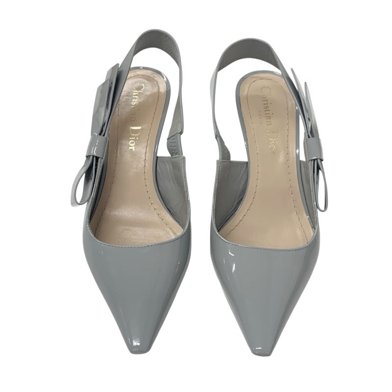 クリスチャンディオール CHRISTIAN DIOR JADIOR パンプス 靴 シューズ パテント グレー スリングバック