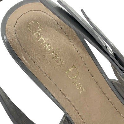 クリスチャンディオール CHRISTIAN DIOR JADIOR パンプス 靴 シューズ パテント グレー スリングバック