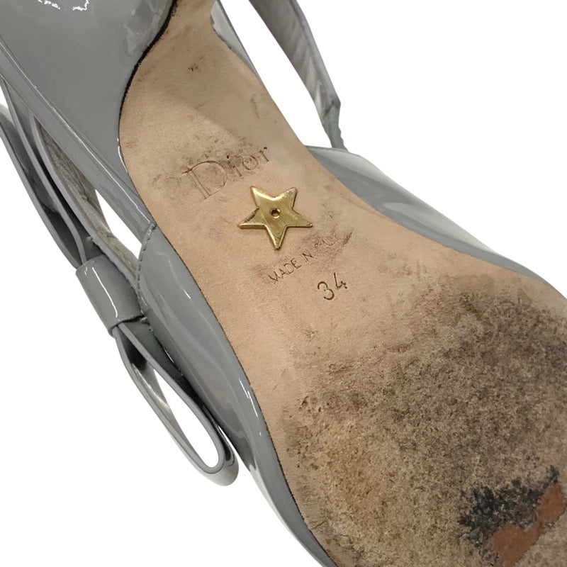クリスチャンディオール CHRISTIAN DIOR JADIOR パンプス 靴 シューズ パテント グレー スリングバック