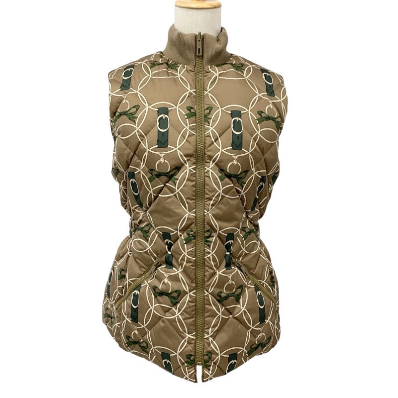 エルメス HERMES アウター ポリエステル ダウンベスト Promenade du Matin リバーシブル ベージュ エルメス HERMES アウター ポリエステル ダウンベスト Promenade du