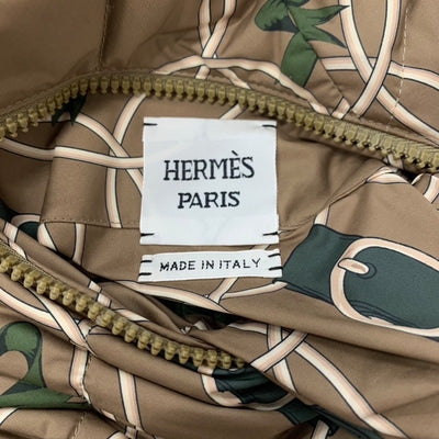 エルメス HERMES アウター ポリエステル ダウンベスト Promenade du Matin リバーシブル ベージュ