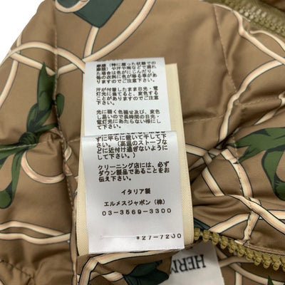 エルメス HERMES アウター ポリエステル ダウンベスト Promenade du Matin リバーシブル ベージュ