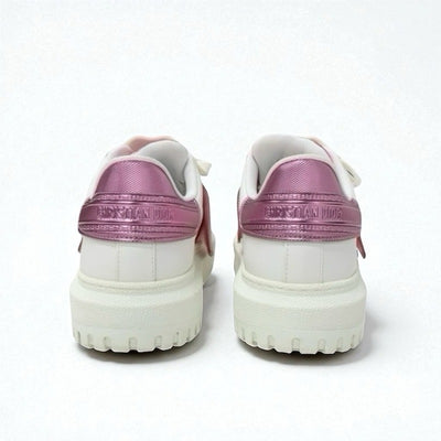 クリスチャンディオール CHRISTIAN DIOR Dior-ID スニーカー 靴 シューズ レザー ラバー ホワイト ピンク系 ロゴ ベルクロ