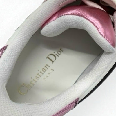 クリスチャンディオール CHRISTIAN DIOR Dior-ID スニーカー 靴 シューズ レザー ラバー ホワイト ピンク系 ロゴ ベルクロ
