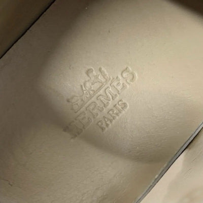 エルメス HERMES クイッカー スニーカー 靴 シューズ レザー ベージュ オレンジ イエロー ペガサス