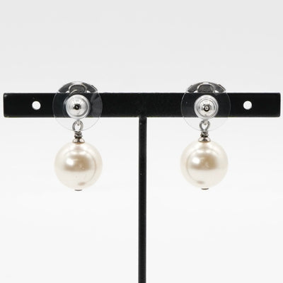 シャネル CHANEL ピアス イヤリング シルバー ココマーク ラインストーン