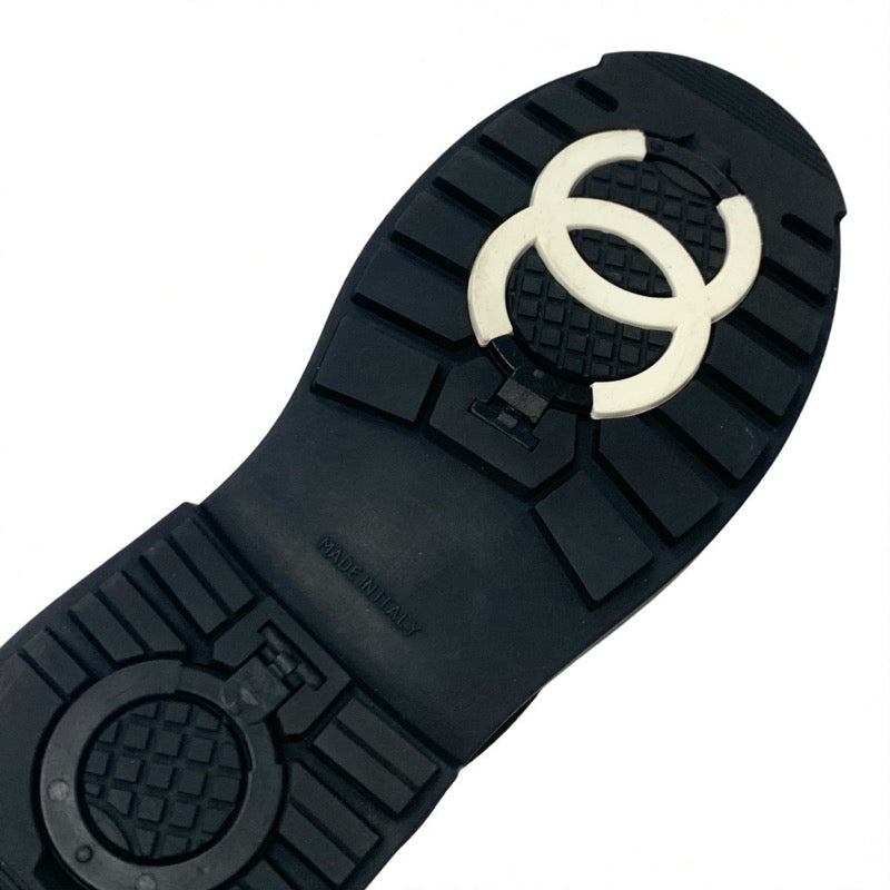 シャネル CHANEL ブーツ ショートブーツ 靴 シューズ ナイロン ブラック 黒 ココマーク スノーブーツ