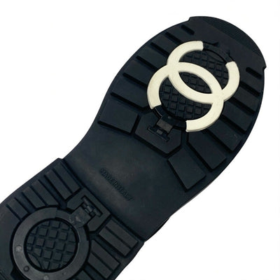 シャネル CHANEL ブーツ ショートブーツ 靴 シューズ ナイロン ブラック 黒 ココマーク スノーブーツ