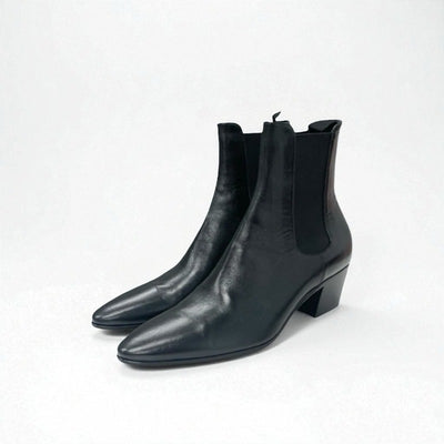 サンローラン SAINT LAURENT ブーツ ショートブーツ 靴 シューズ レザー ブラック 黒 サイドゴア チェルシーブーツ