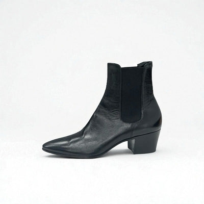 サンローラン SAINT LAURENT ブーツ ショートブーツ 靴 シューズ レザー ブラック 黒 サイドゴア チェルシーブーツ