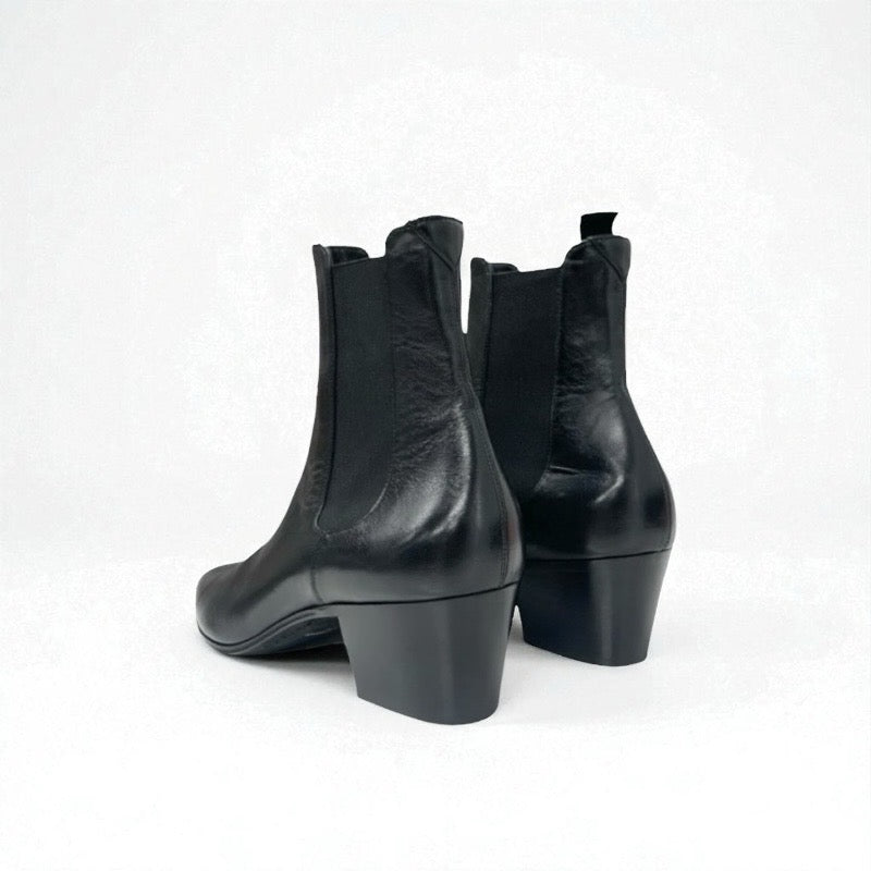 サンローラン SAINT LAURENT ブーツ ショートブーツ 靴 シューズ レザー ブラック 黒 サイドゴア チェルシーブーツ