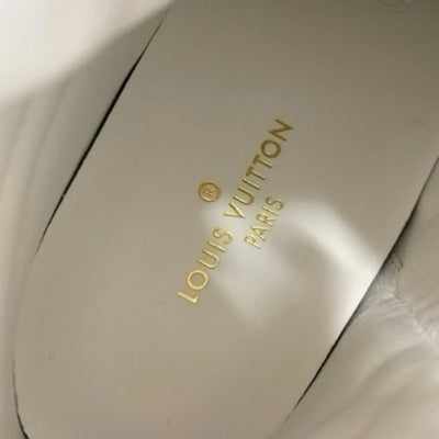 ルイヴィトン LOUIS VUITTON ステラーライン スニーカー 靴 シューズ レザー ホワイト マルチカラー 未使用 ロゴ キルティング サイドジップ ハイカット